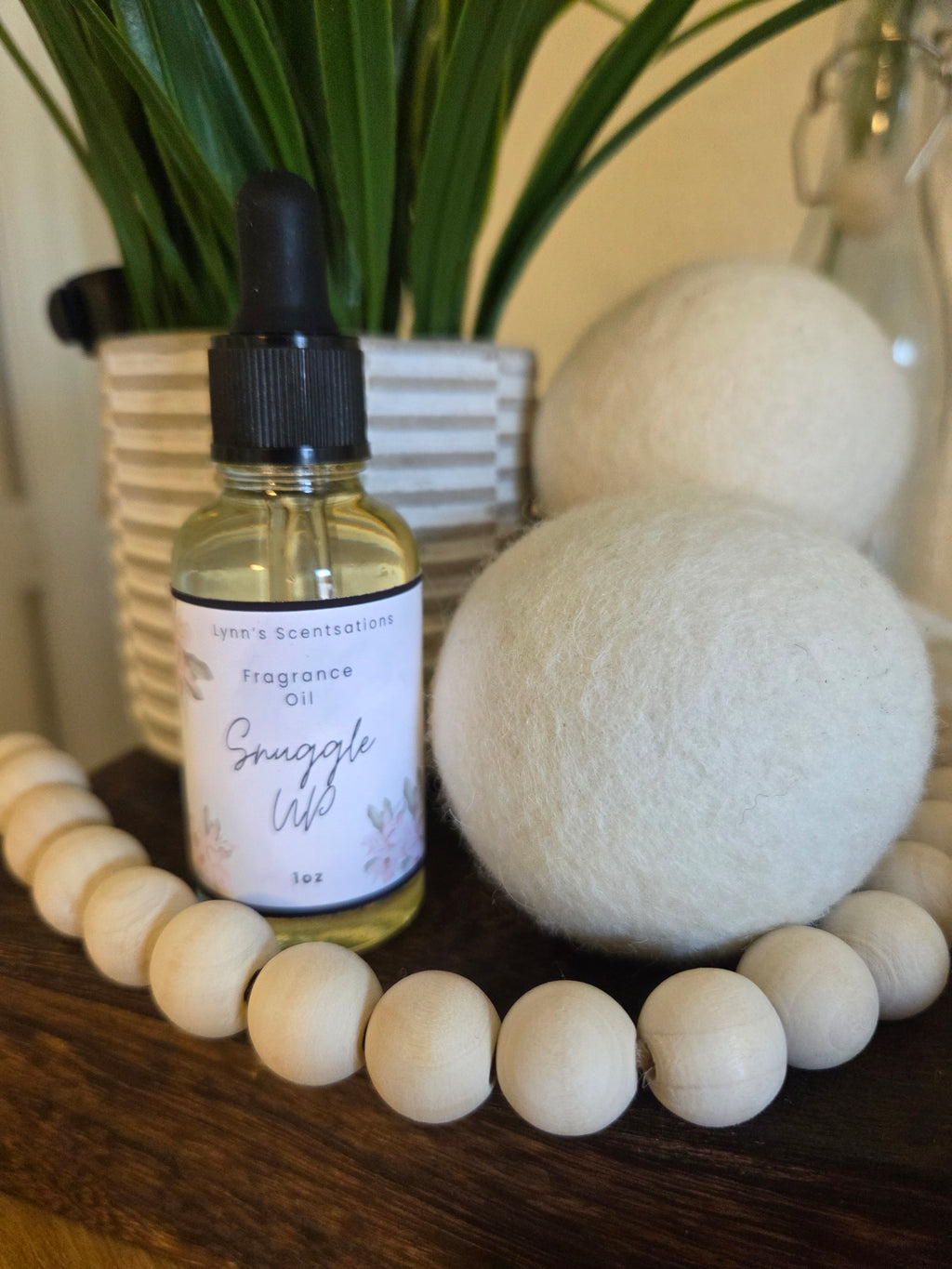 Wool Dryer Balls + 1 oz Fragrance Bottle Set