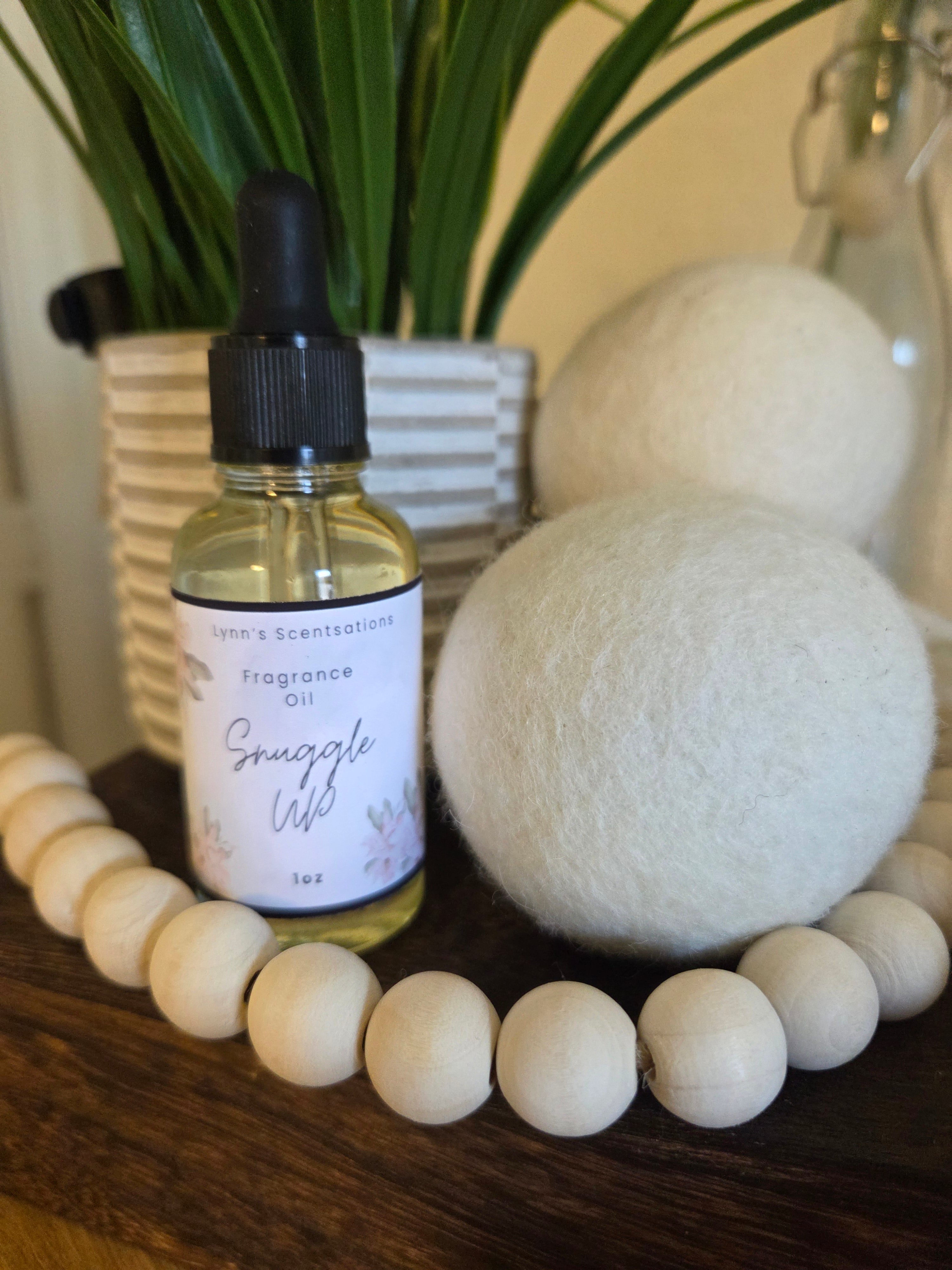 Wool Dryer Balls + 1 oz Fragrance Bottle Set