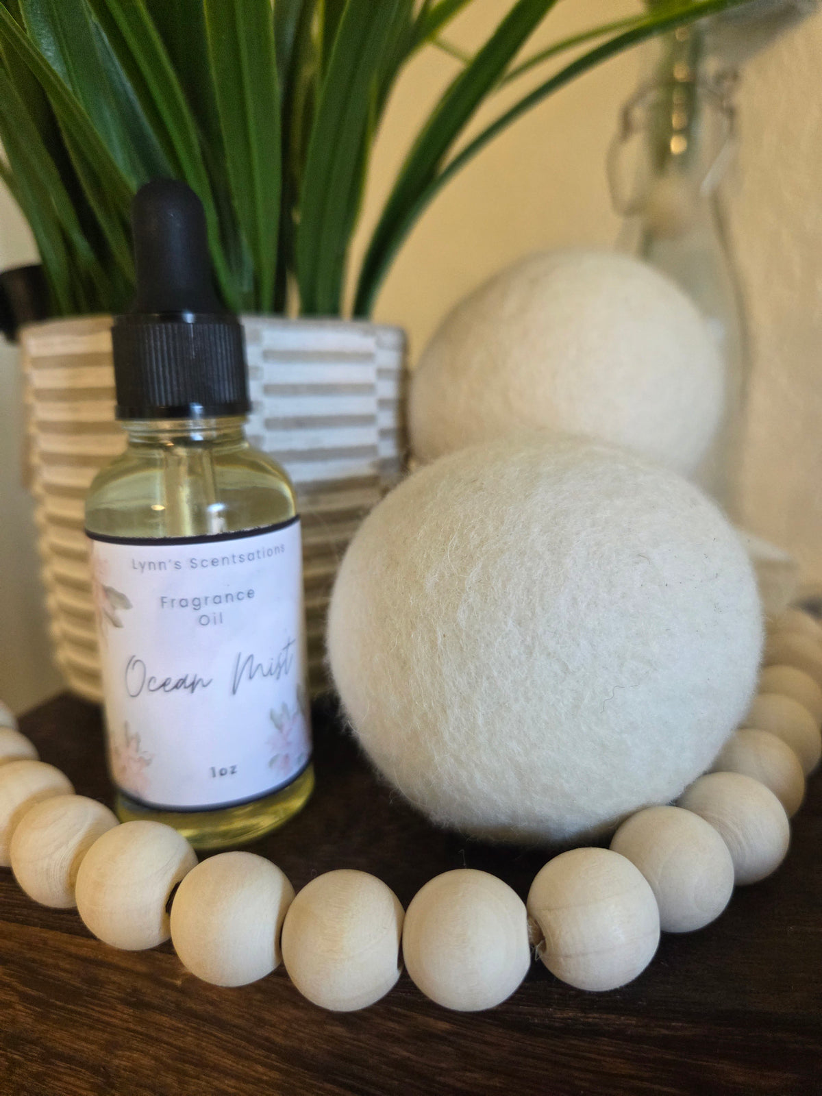 Wool Dryer Balls + 1 oz Fragrance Bottle Set