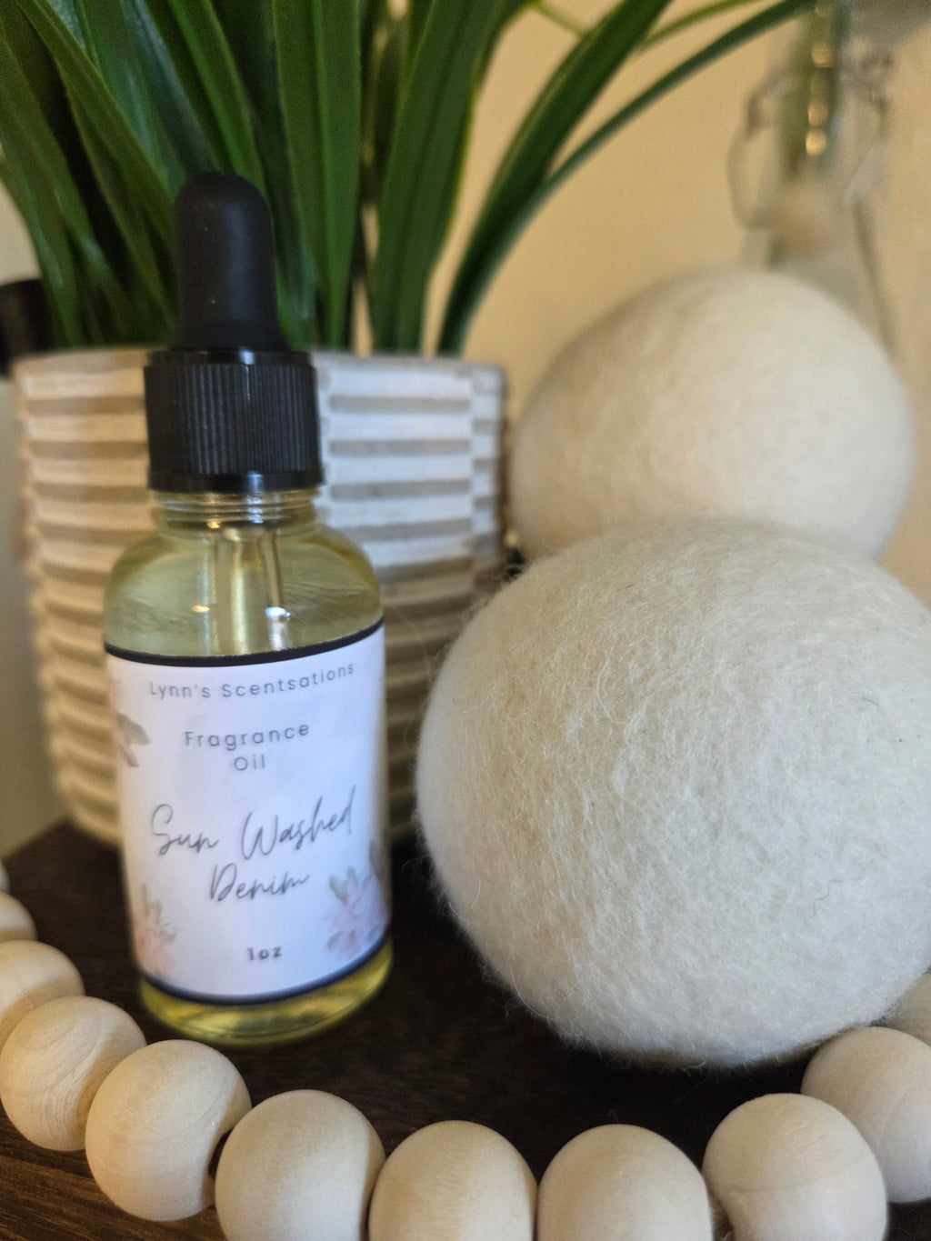 Wool Dryer Balls + 1 oz Fragrance Bottle Set