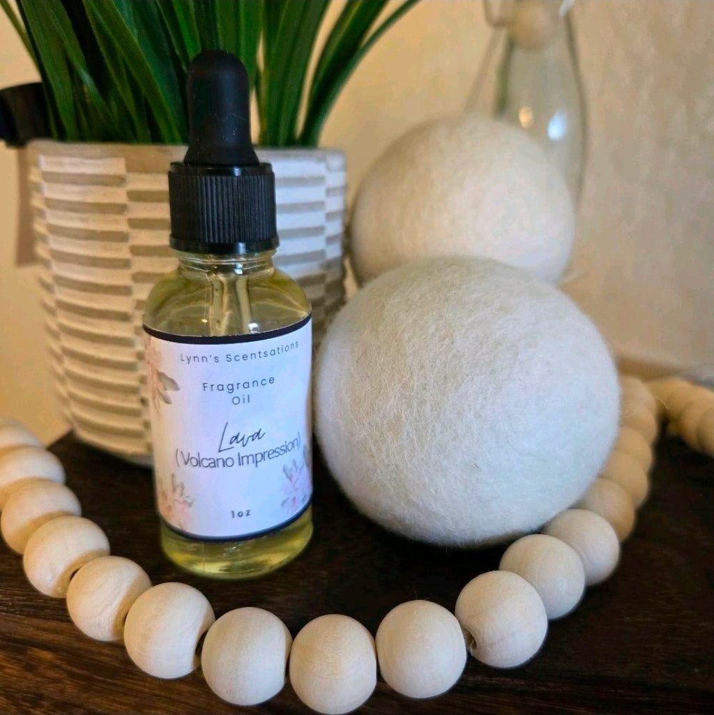 Wool Dryer Balls + 1 oz Fragrance Bottle Set